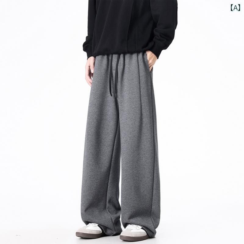 メンズ ファッション 春夏 秋冬 かっこいい オシャレ モテ 男性用 紳士服 服 韓国 シンプル 大人 　アメリカン　カラー　ブロック　アスレチック　スウェットパンツ　ストレート　レッグ　フリース　裏地　厚手　カジュアル　パンツ 7,825円