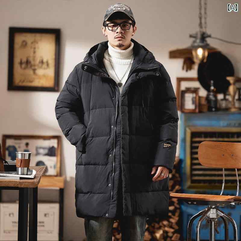 メンズ ファッション 春夏 秋冬 かっこいい オシャレ モテ 男性用 紳士服 服 韓国 シンプル 大人 大きめ　サイズ　ミドル丈　フード　ダウン　ジャケット　ダウン　　暖かい　コート｜YKC8 49,264円