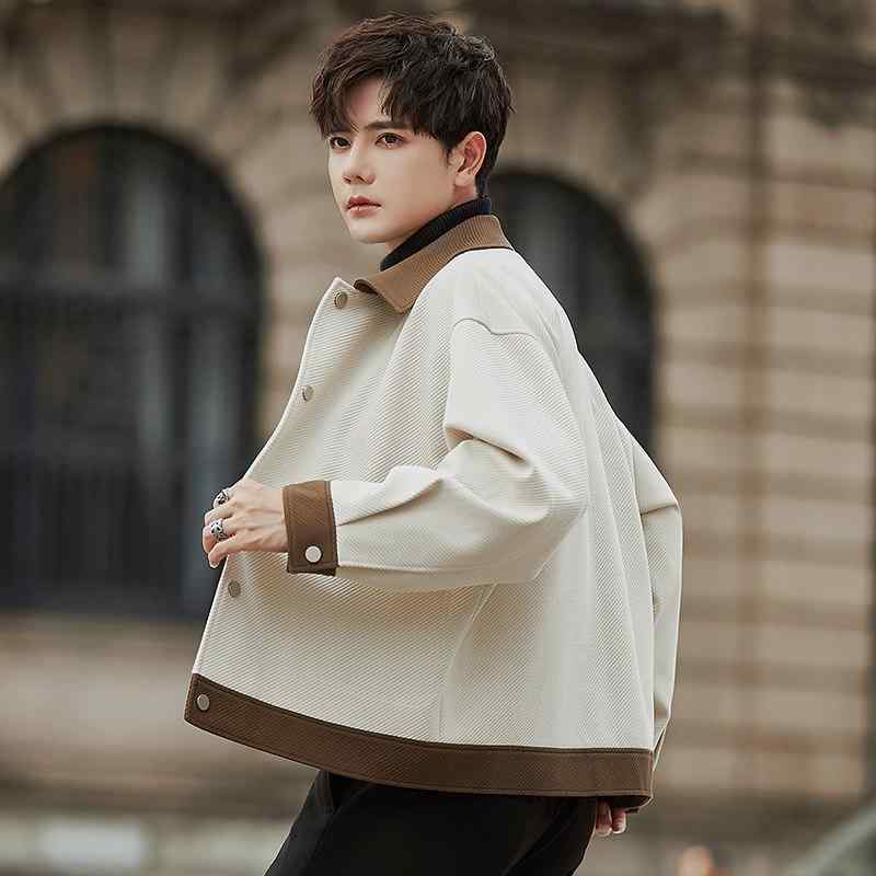 メンズ ファッション 春夏 秋冬 かっこいい オシャレ モテ 男性用 紳士服 服 韓国 シンプル 大人 ジャケットフィット カラー カジュアル ウェア