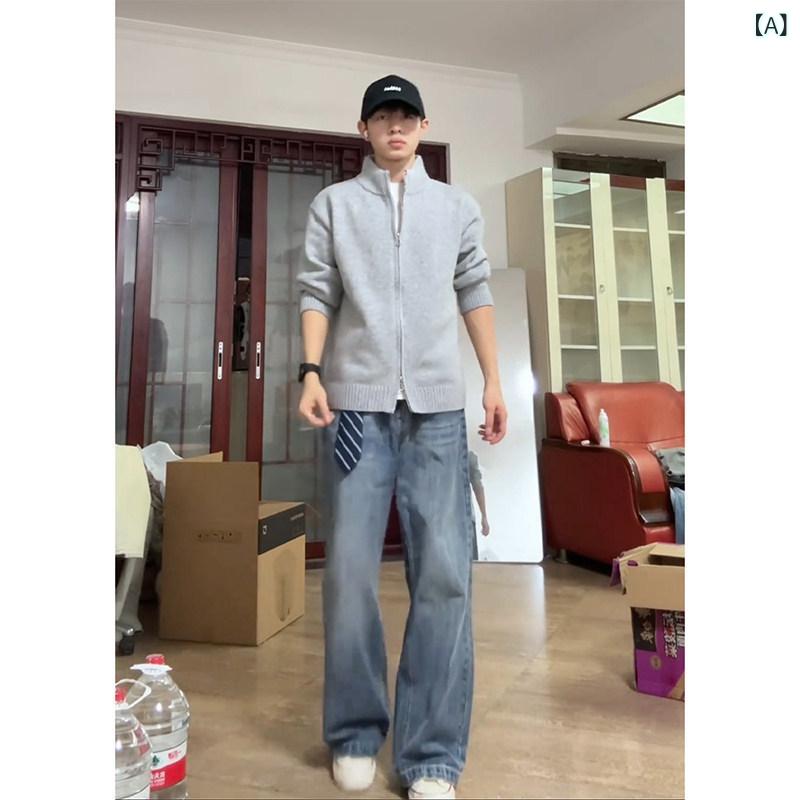 メンズ 流行り物 春夏 秋冬 かっこいい オシャレ モテ 成人男性用 成人男性服  服 韓国 分かりやすい 成年者 薄墨色 ジレー プルオーバー アメリカン 伸び伸びする 照明ランプ色合い 編み物 相応う 感 メンズファッション-その他