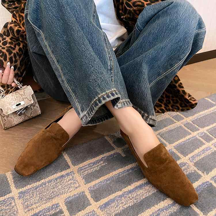 レディース パンプス 木目細かシューズ 置き目毛皮 年月 2025  スクエアトゥ チャンキーヒール 低め なめし革 羊革 牛皮 履き分かりやすい 心地よい 歩き分かりやすい  お上さん靴 執務室心地よい 通学 通い