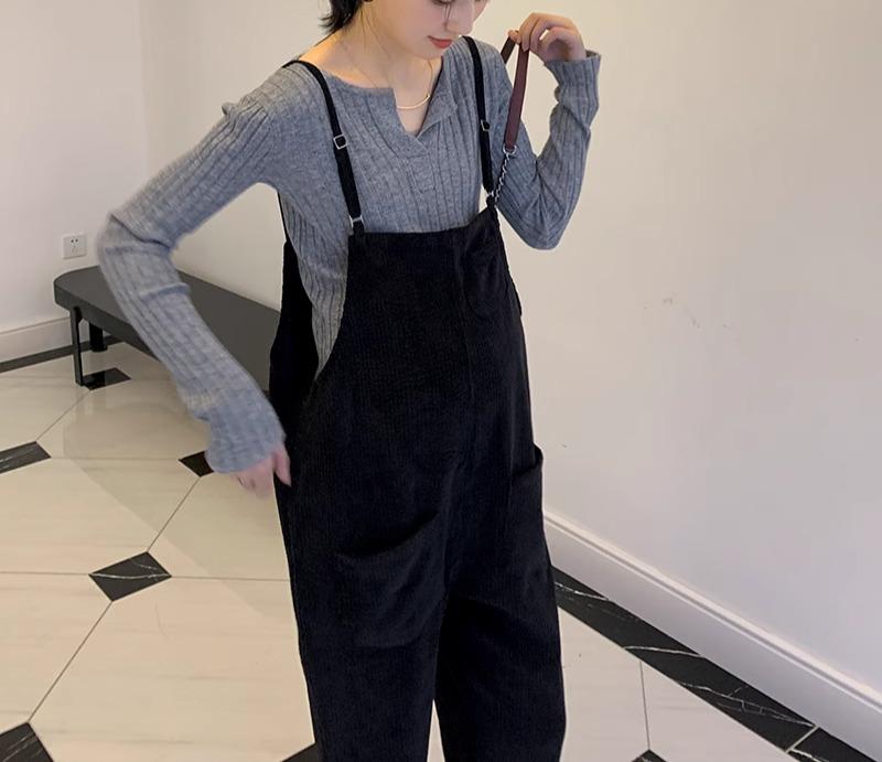 レディース ファッション 春秋 かわいい おしゃれ マタニティ 妊娠中 ベビー 赤ちゃん オーバーオール ゆったり パンツ シンプル トップス