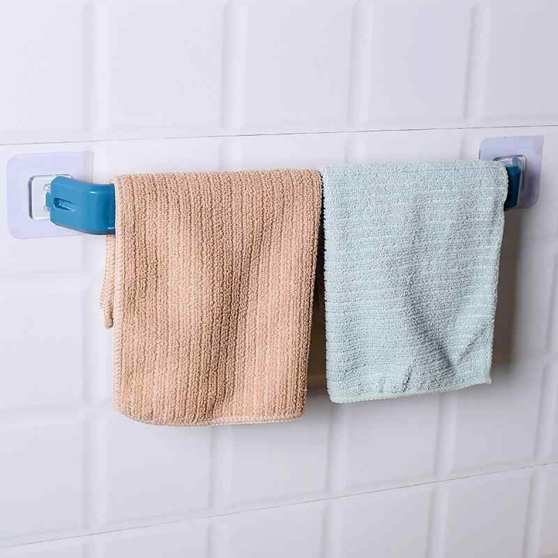 タオルラック 浴室収納 洗面所収納 キッチン収納 スリッパラック 多機能収納 壁掛け式 プラスチック製 イエロー パープル ブルー3