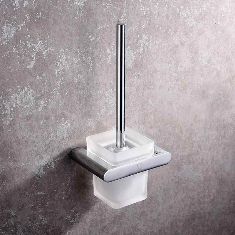 トイレブラシ トイレブラシホルダー 壁掛け 銅製 クロムメッキ モダン シンプル 洗面所 トイレ 浴室(x2)