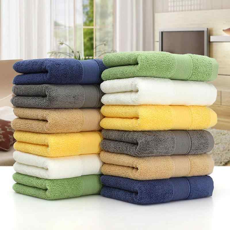 タオル 綿 家庭用 ホテル 向け 厚手 吸水 フェイスタオル まとめ買い ロゴ 刺繍 可能 イエロー グリーン ネイビー グレー オフホワイト ブラウン 35cm×75cm 8,136円