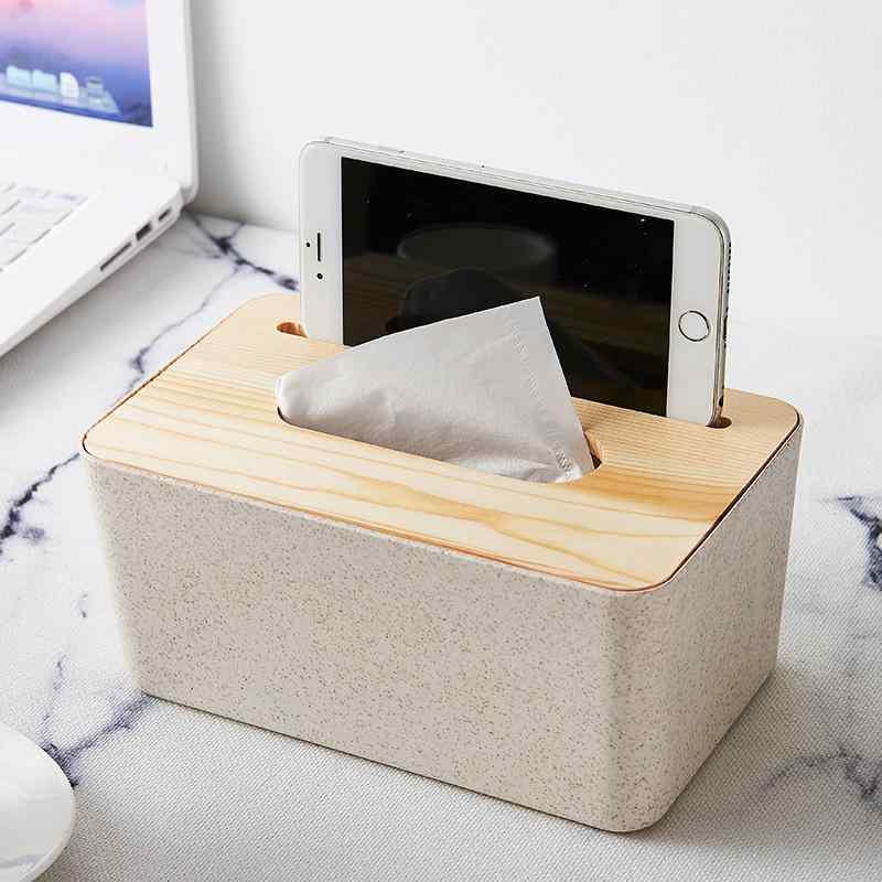 ティッシュボックス席 竹製 ティッシュ入れもの ロゴタイプ刷り上げる能力のある 卓上納める 大号方形 スマホスタンド 中号方形 まっ四角 円型 今めかしい 分かりやすい(x100)