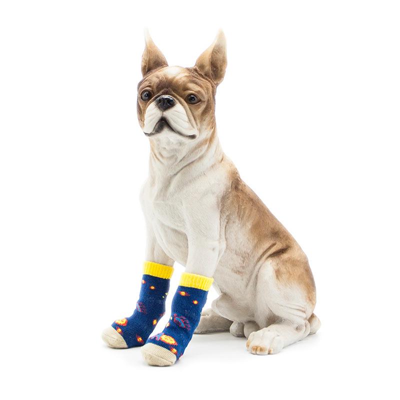 ペット用靴下 滑り止め 犬用ソックス 室内履き 肉球保護 あったか 綿製 XS S M L3