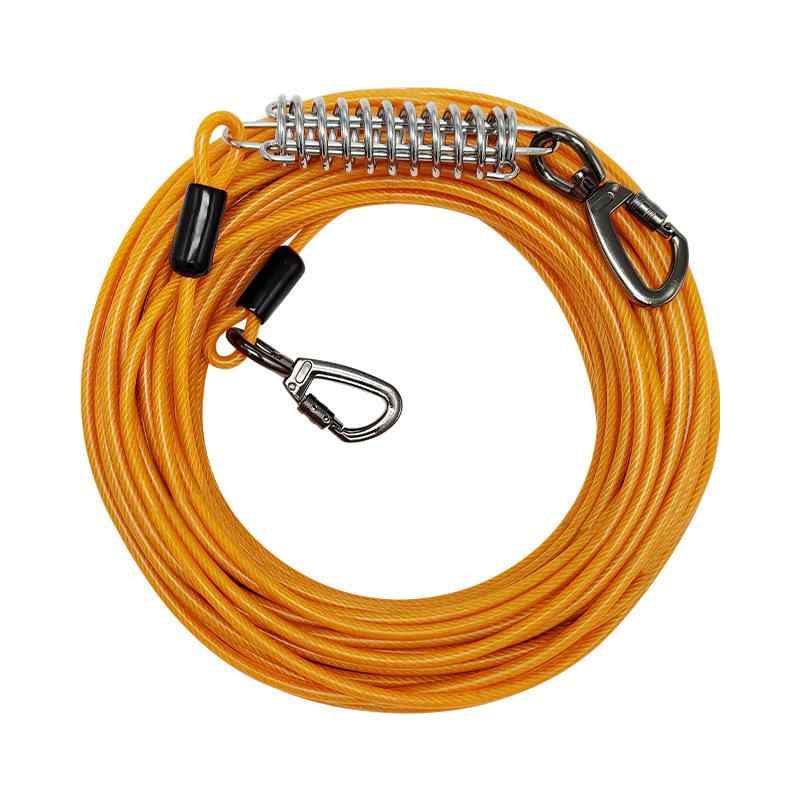 ペット用リード 噛みつき防止ワイヤーロープ ロングタイプ 犬用 係留 3m 5m 6m 9m 10m 15m アウトドア