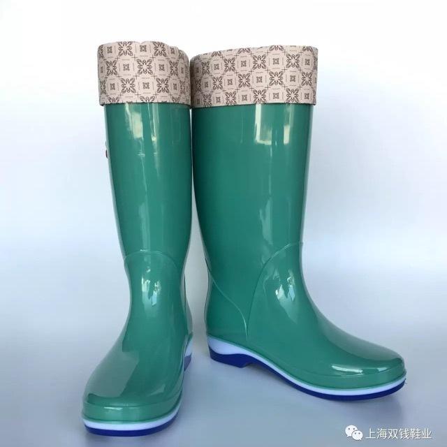 レインブーツ レディース 高筒  晴雨兼用 雨合羽 防滑 耐摩耗 保暖 裏起毛 冬 青み ベージュ 緑であること(x40)