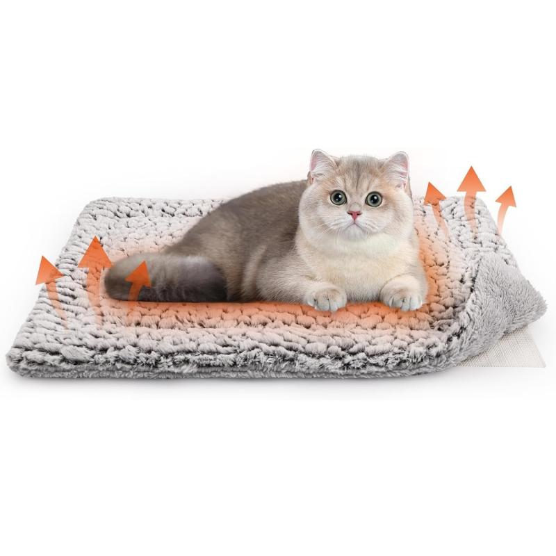 ペット用ベッド 猫 犬 マット クッション 暖か 両面使用可能 浅灰色 90cm×60cm 70cm×50cm 50cm×60cm 座布団 敷物 ペット窩 ケージ3