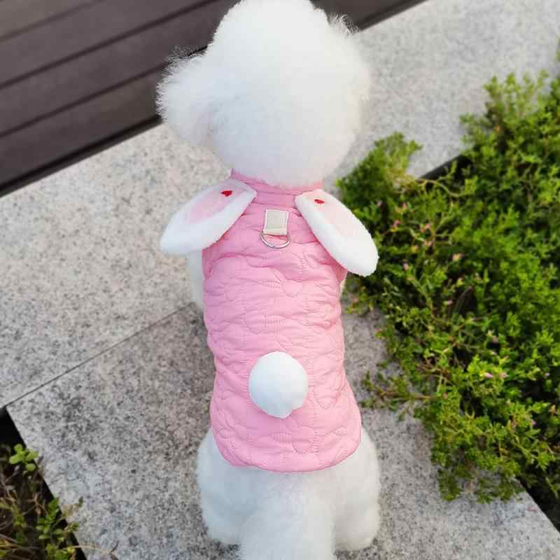 愛玩動物 服 キルティング綿織物 より良い 愛くるしげ 家兎耳 サクラ色 赤いこと パープル 小型犬 猫 兼用 普段使い走り3
