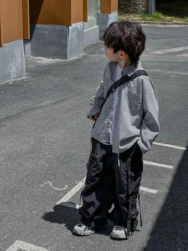 シャツ キッズ 子供服 男の子 ストライプ柄 長袖シャツ 綿100% 薄手 襟付き トップス 100cm 110cm 120cm 130cm 140cm 150cm