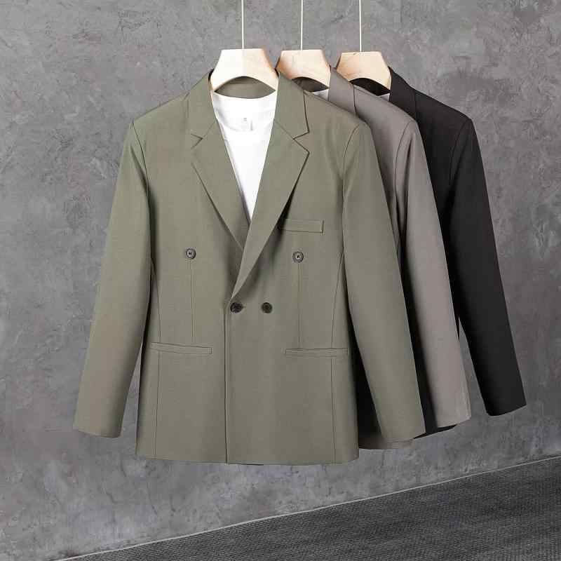 ジャケット メンズ 男性用 テーラードジャケット カジュアル 無地 ポリエステル 春秋 ブラック グレー グリーン M L XL 2XL 3XL 4XL