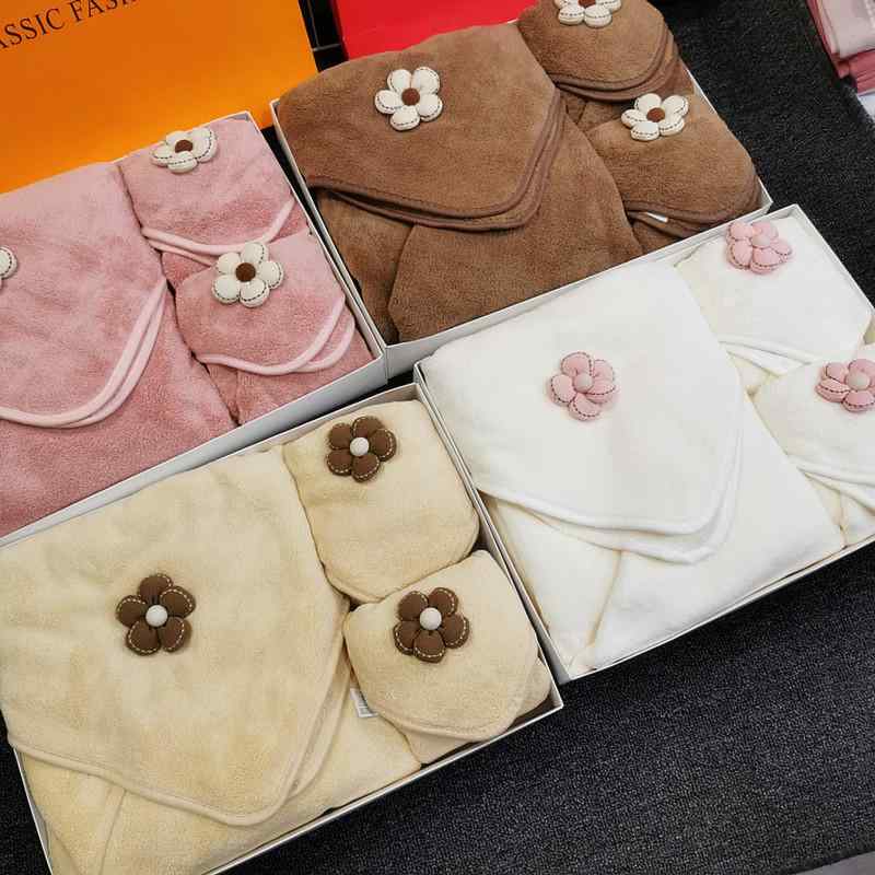 タオル バス用品 レディース 3点セット コーラルベルベット 蝶結び 母の日 結婚式 ブライダル シャワー 粗品 贈り物