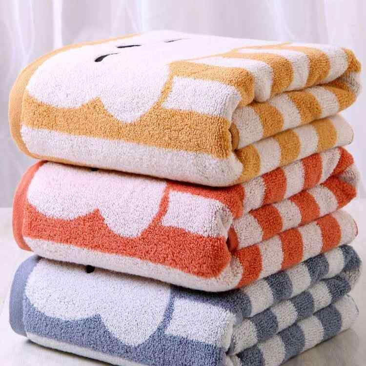 ベビー バス タオル 綿 厚手 吸水 速乾 柔らかい 刺繍 クマ 柄 赤ちゃん 子供 キッズ 洗濯可3