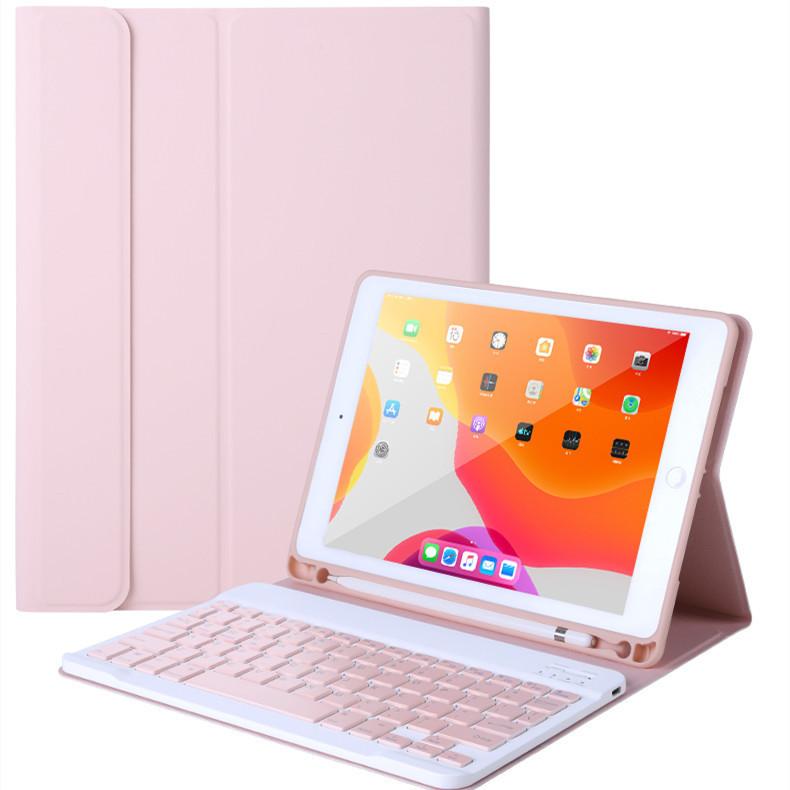 iPad 97 102 105 109 11インチ キーボード付きケース カバー スタンド機能付き フェイクレザー TPU 中国風 シンプル ピンク イエロー グリーン ブラック パープル iPad 97（/）Air2/Pro93