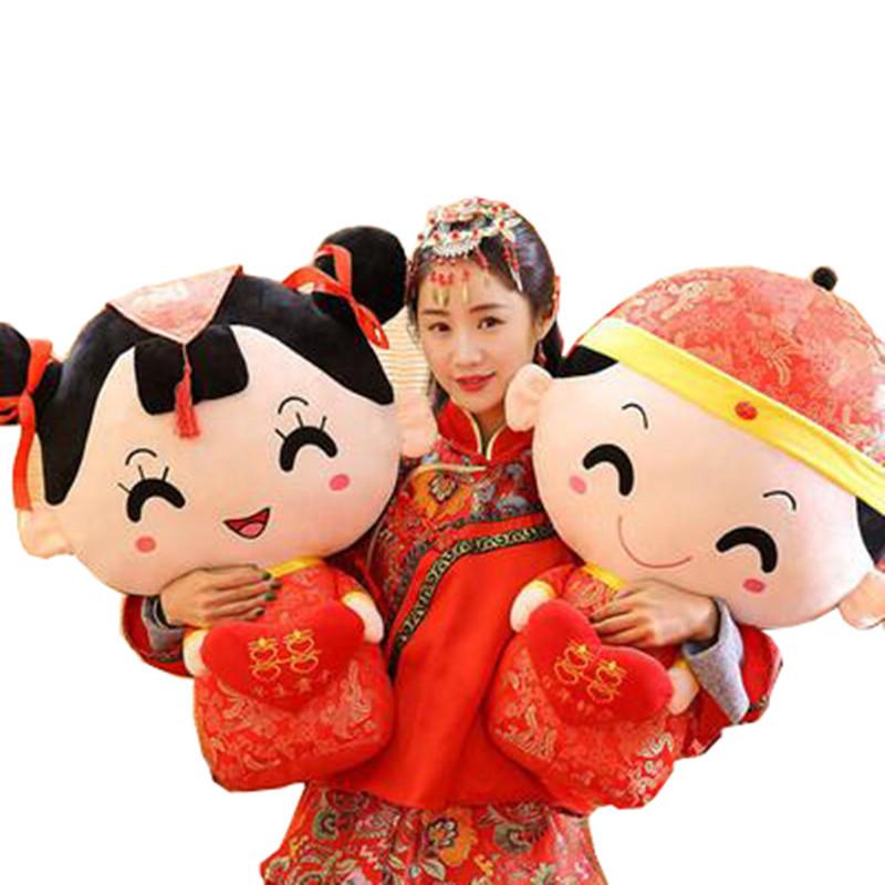 ぬいぐるみ 結婚祝い ペア 抱き枕 ウェディングドール ぬいぐるみ人形 PP綿 結婚式 ギフト 婚礼 かわいい 柔らかい ふわふわ 50cm 65cm3