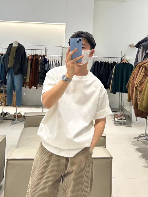 Tシャツ メンズ 男性用 トップス カットソー 半袖 ラウンドネック 無地 再生繊維 薄手 接触冷感 吸湿速乾 ルームウェア 普段使い 春夏 ホワイト ブラック ブルー コーヒー色 グリーン
