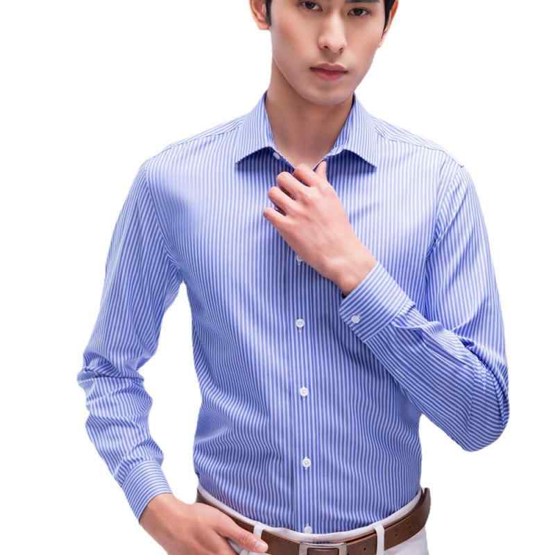 シャツ メンズ 男性用 長袖シャツ 形態安定加工 防しわ性 ルタイ綿100% ビジネス カジュアル 正装 ストライプ チェック柄 四季