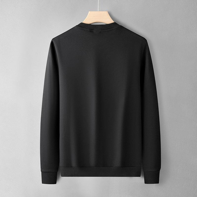 Tシャツ メンズ 男性用 長袖 秋物 スポーティスタイル プルオーバー トップス ファッション 圧着 ラジップ装飾 コットン混紡 黒 ブラック グレー 普段使い 部屋着