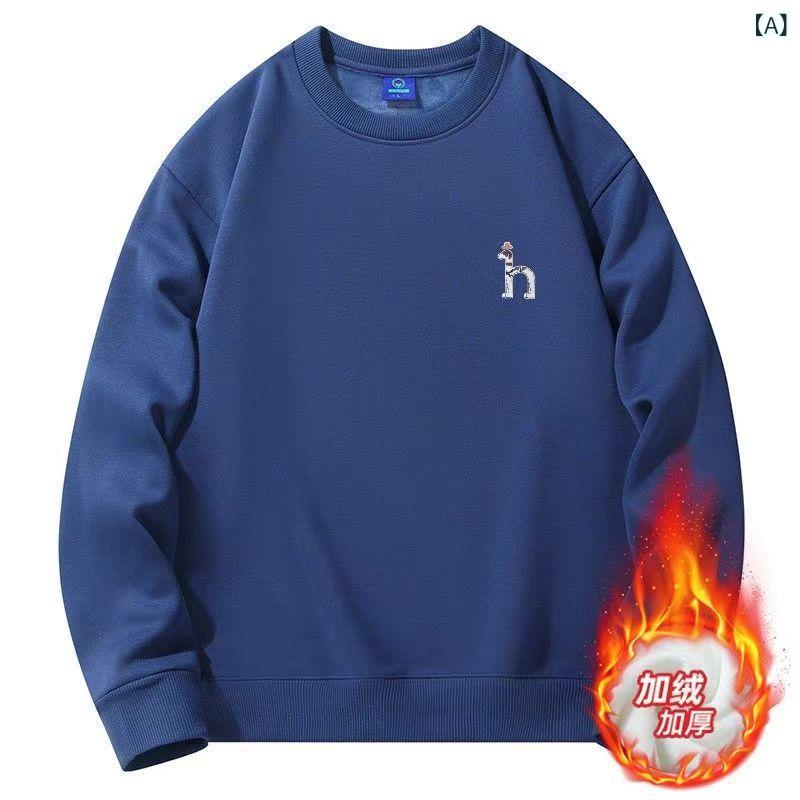 Tシャツ 男性用 春秋物 長袖 カットソー ゆったり ラウンドネック トップス プリント柄 カジュアル ファッション 綿混紡 普段使い 部屋着 アウトドア ブラック系 ブルー系 カーキ ホワイト グレー3