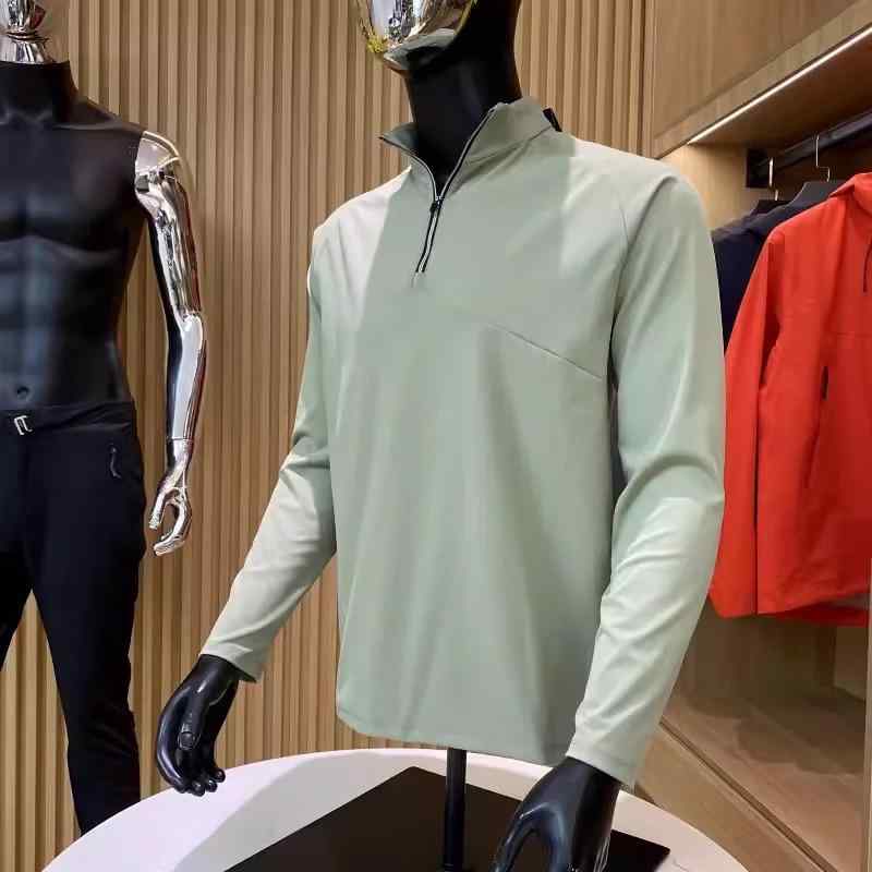 スウェット メンズ アウトドア ハーフジップ スタンドカラー 長袖 Tシャツ 秋冬 運動 普段使い 保温性 ポリエステル