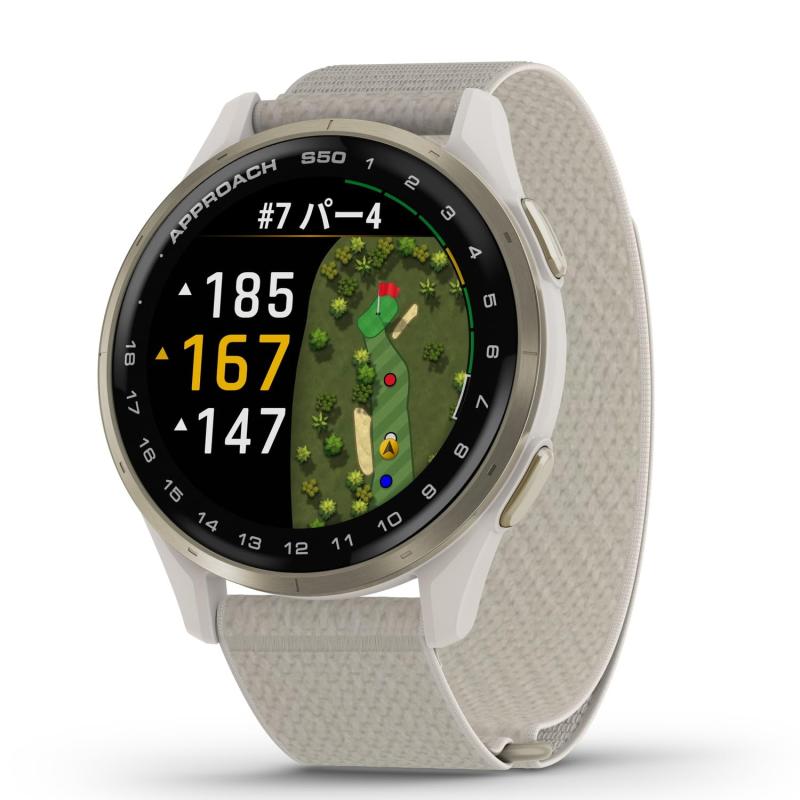 ガーミン(GARMIN) Approach S50 Black/Ivory 2色つや詳しく述べる ゴルフGPS御覧になる AMOLEDタッチディスプレイ バーチャルキャディ ロング乾電池 Android/iOS相応う Suica相応う 心臓の鼓動数 御休みモニタリング ス