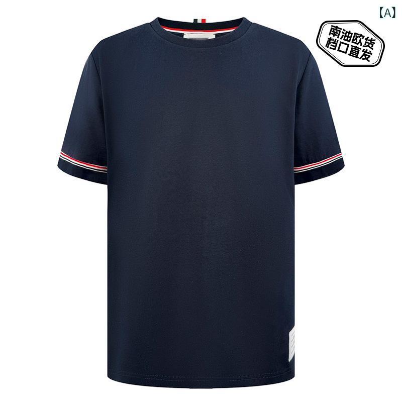 Tシャツ メンズ 半袖 コットン クルーネック ゆったり 織テープ カジュアル 男性用 トップス カットソー 普段使い 春夏
