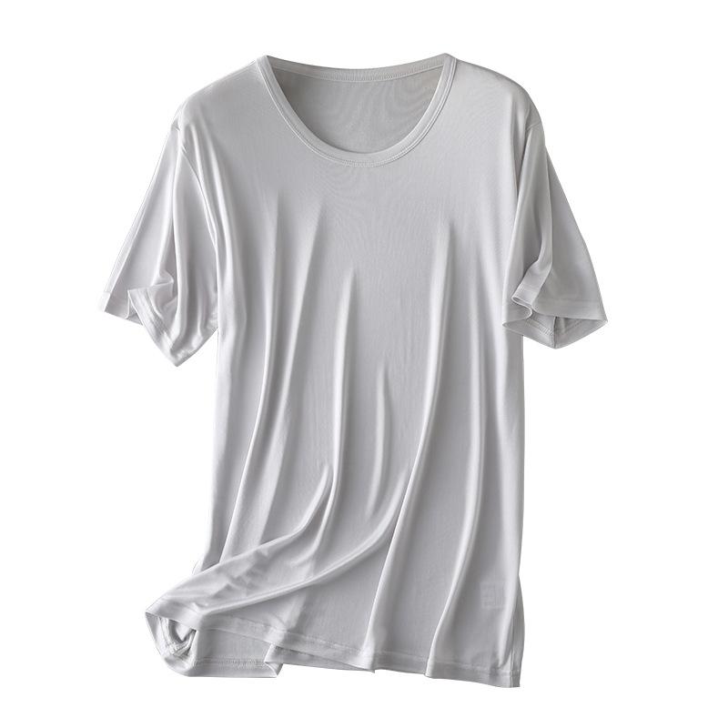 Tシャツ メンズ 男性用 桑蚕? ニット 快適 通気性 ?? ゆったり 大きめサイズ 春夏3