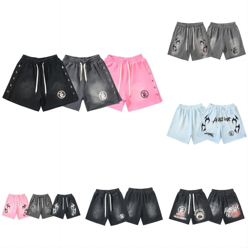 ハーフパンツ 男性用 全綿 ウォッシュ加工 短パン 5分丈 ゆったり ストリート ブラック グレー ピンク系 ブルー