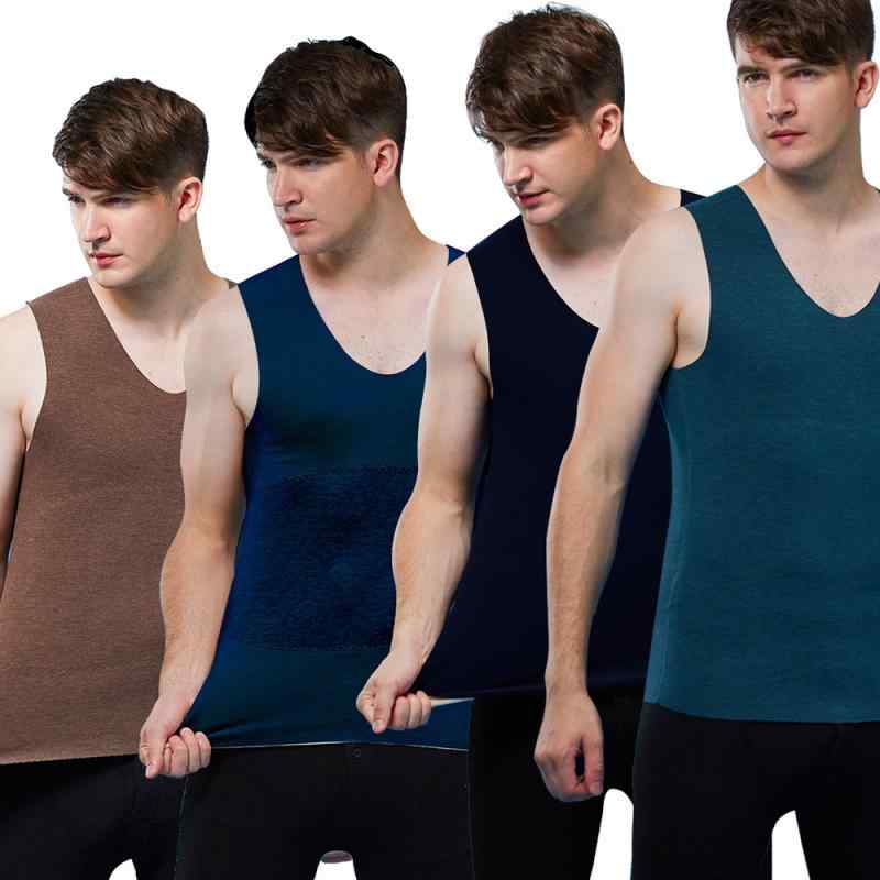 メンズ インナー ベスト 男性用 保温 防寒 アンダーウェア ウール カシミア混 無地 厚手 腹巻付き 部屋着 普段使い 秋冬 あったか 暖かい 4,522円