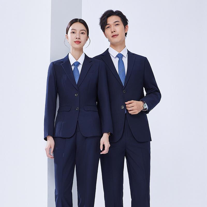 スーツ レディース メンズ 宝藍色 黒 紺色 グレー 教師 職業 服 男性用 女性用 セットアップ ジャケット パンツ スカート 春秋