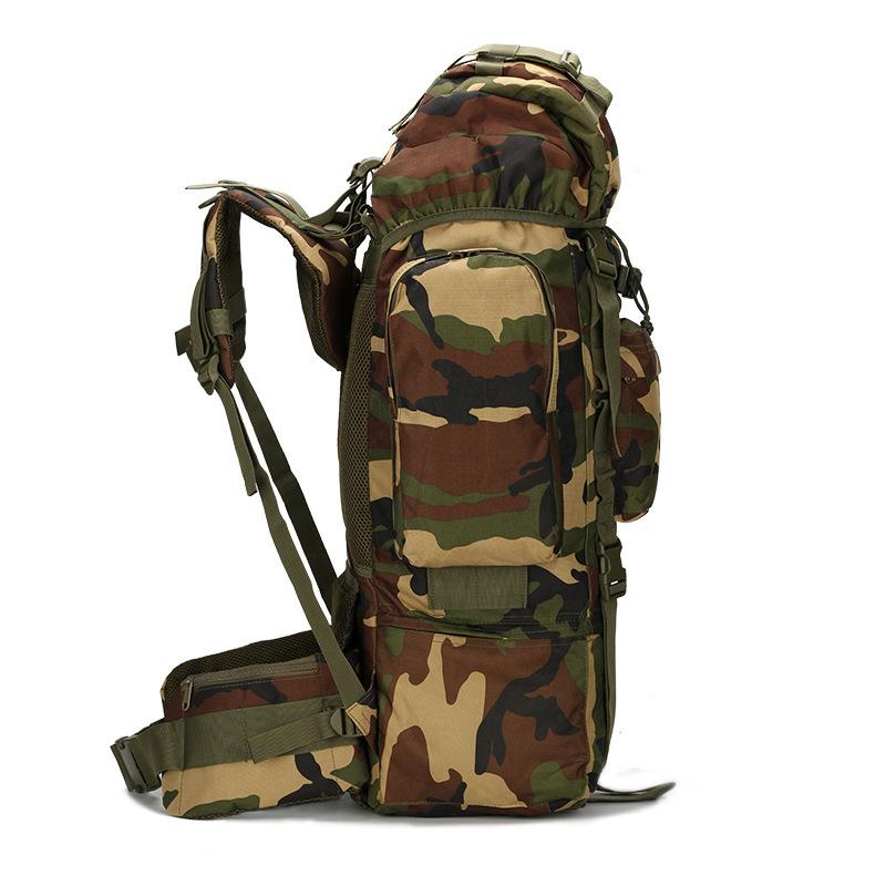 登山リュック 大容量 65L アウトドア バックパック 旅行 鞄 軽量 カーキ ブラック 軍緑
