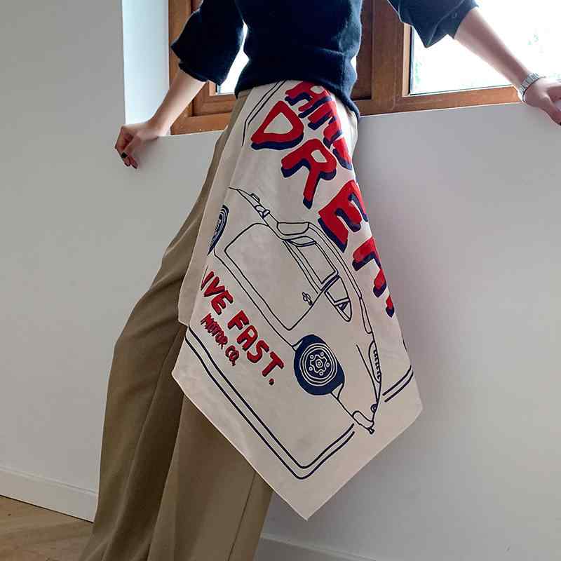 スカーフ レディース メンズ バンダナ ストリート ダンス ヘアバンド レトロ ヴィンテージ アメカジ 白色 イエロー 酒?色 肌色 裸色 ・摩紫色 デニムブルー 皮粉色