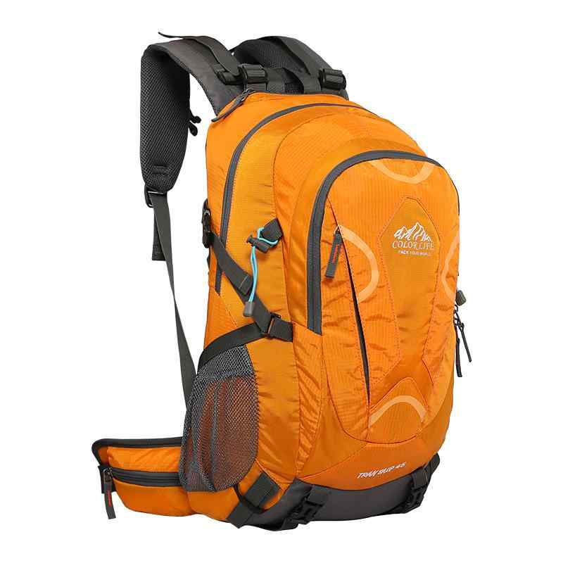 登山リュック 45L アウトドア バックパック 大容量 旅行 徒歩 サイクリング ハイキング 男性用 女性用 撥水 丈夫 多機能