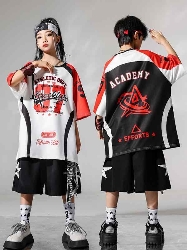 子供用 ダンス衣装 ヒップホップ 半袖 短パン セットアップ 女の子 男の子 ストリートダンス ウェア 練習着 レッスン着