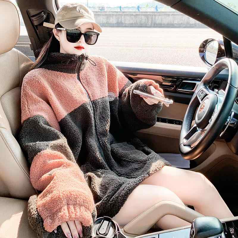パーカー レディース 秋冬 韓国 裏起毛 かわいい カジュアル ゆったり トップス アウター 赤 日韓スタイル3