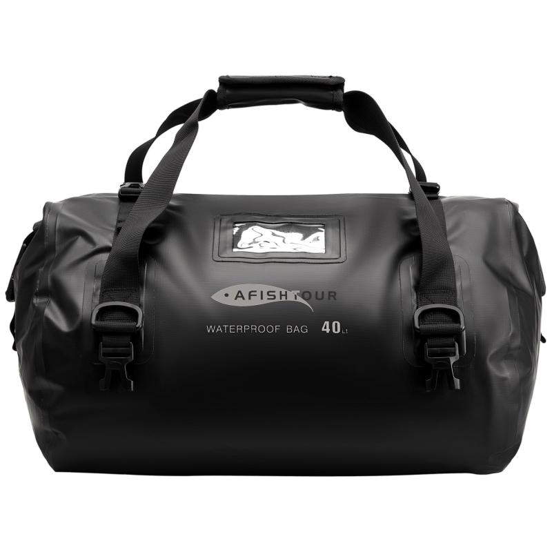 [AFISHTOUR] 40L 防水オートバイダッフルバッグ - バイク用ストラップ付きのバイク用ラゲッジテールバッグ - カヤック、ラフティング、ボート、キャンプ、旅行、ビーチに最適なロールトップ