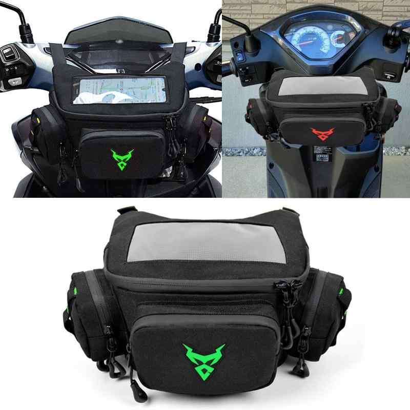 XINMOZR For アクシスZ Axis Z オートバイのフロントバッグッグ防水携帯電話タッチスクリーンストレージバッグスクーターフロントバッグストリートオートバイウエストバッグ