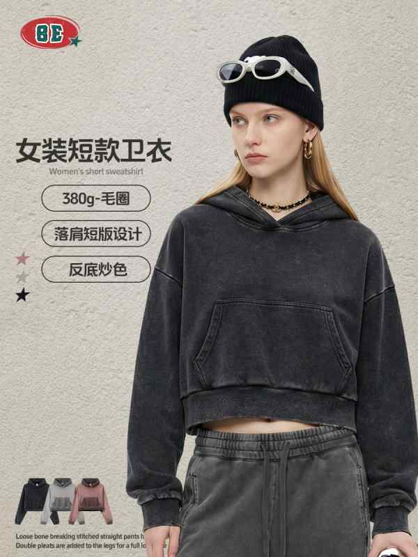 パーカー レディース 秋冬 オーバーサイズ トレーナー スウェット トップス 長袖 フード付き ゆったり 無地 シンプル カジュアル ストリート 深グレー FG梅紫 ブラック3