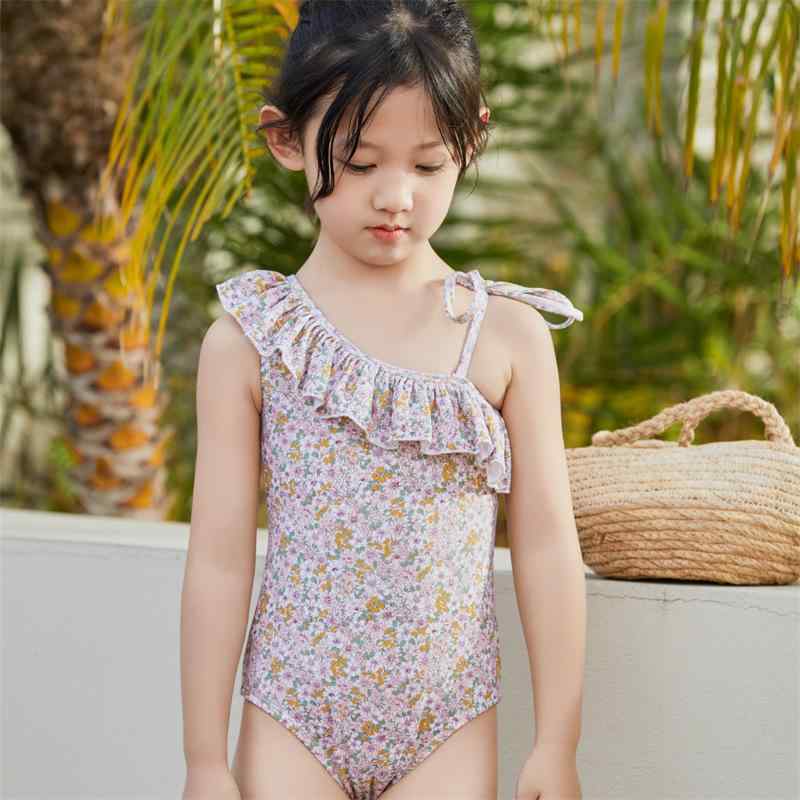 水着 キッズ 女の子 ワンピース 小花柄 プリンセス かわいい 韓国 子供用 スイムウェア 2歳 3歳 4歳 5歳 6歳 7歳 8歳 9歳 10歳