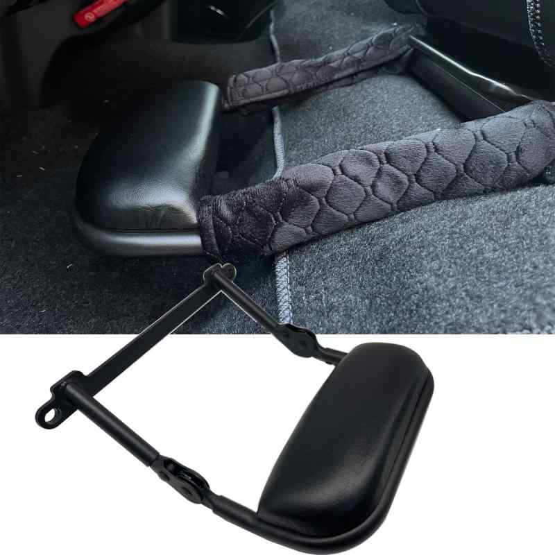 ハイエース フットレスト200系１型~8型対応 助手席専用 折畳める レザークッション付 足おき台 巻き込みカバー付き