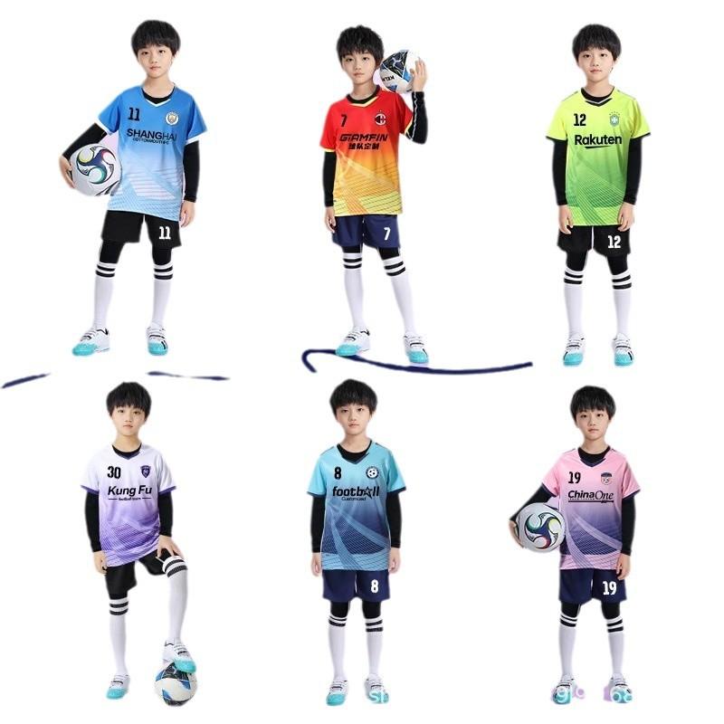サッカーウェア キッズ 子供用 秋冬 長袖 上下セット トレーニングウェア 練習着 ユニフォーム ストライプ柄 ポリエステル 伸縮性 スポーツウェア 運動着 サッカー フットサル チームウェア3