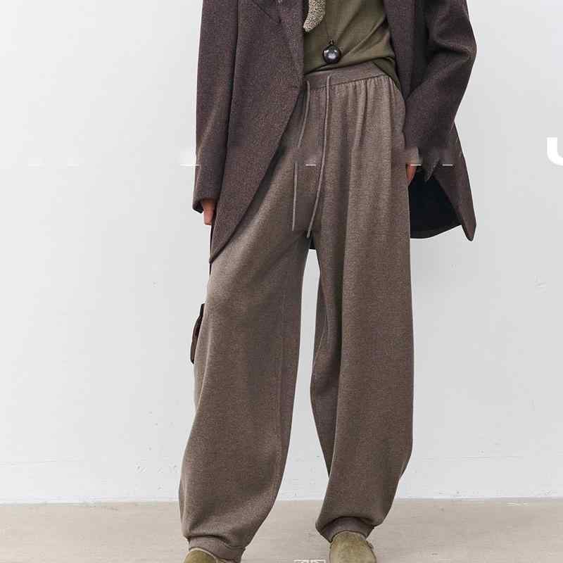 パンツ レディース テーパードパンツ ウール混紡 混色 伸縮性 カジュアル 日韓スタイル 普段使い お洒落3