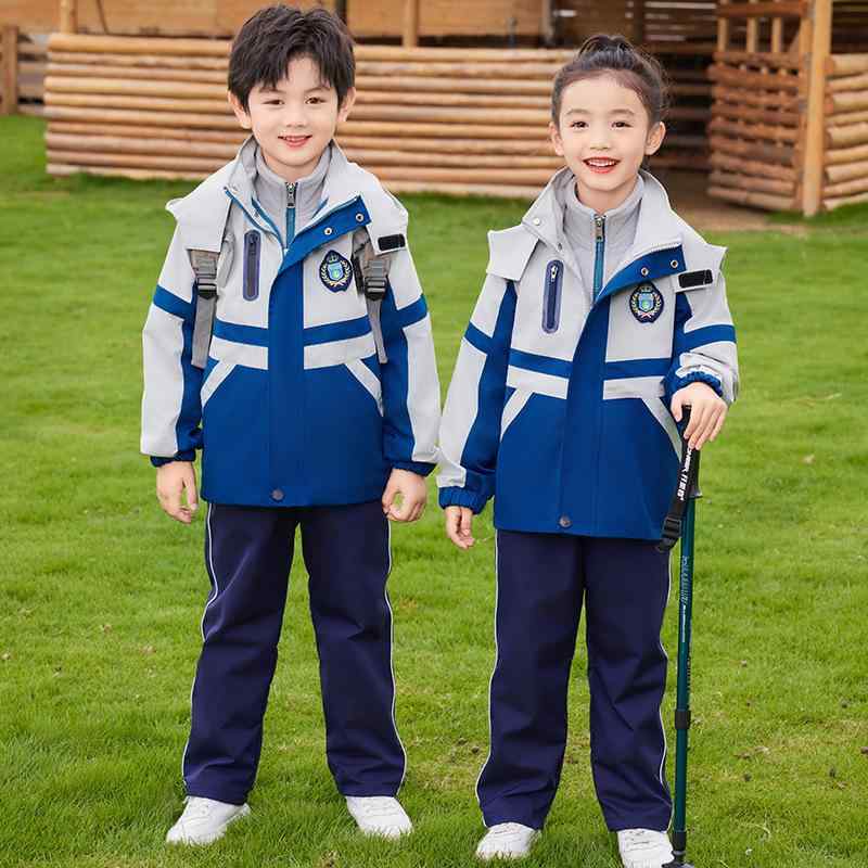 キッズ スクールウェア 上下セット ウインドブレーカー セットアップ イングランド風 ジャケット パンツ 幼稚園 小学校 中学校 スポーツウェア ポリエステル 秋冬