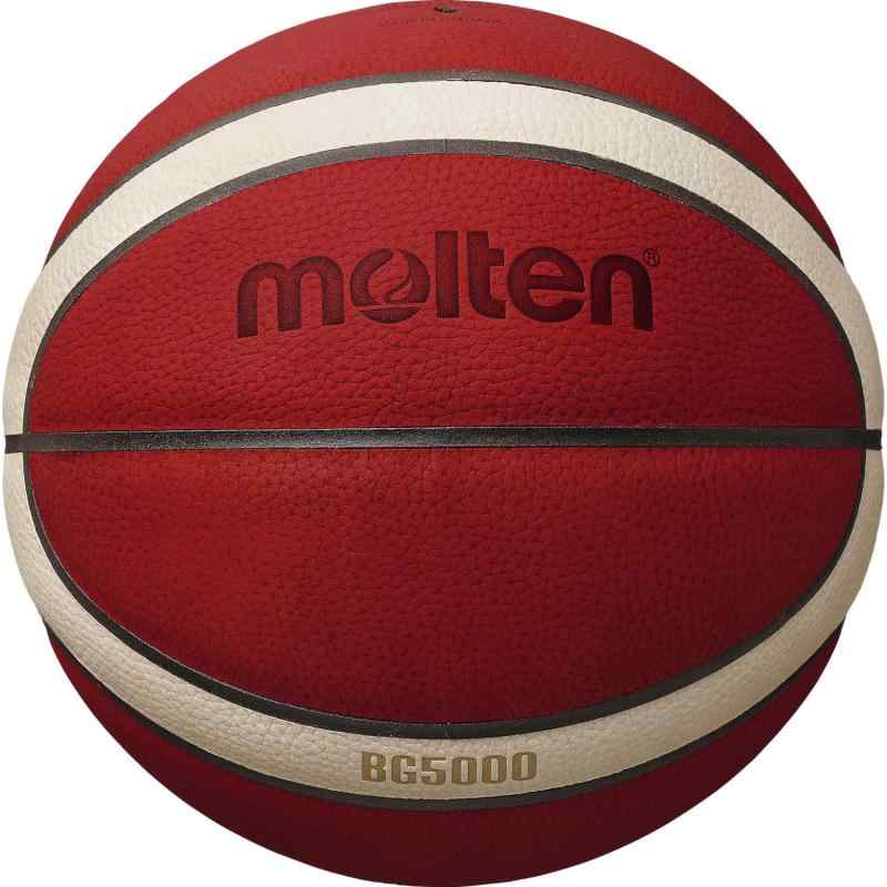 モルテン(Molten) バスケットボール 天然皮革 貼り 6号球 一般・大学生・高校生・中学生女子用 国際公認球 検定球 BG5000 B6G5000 ブラウン