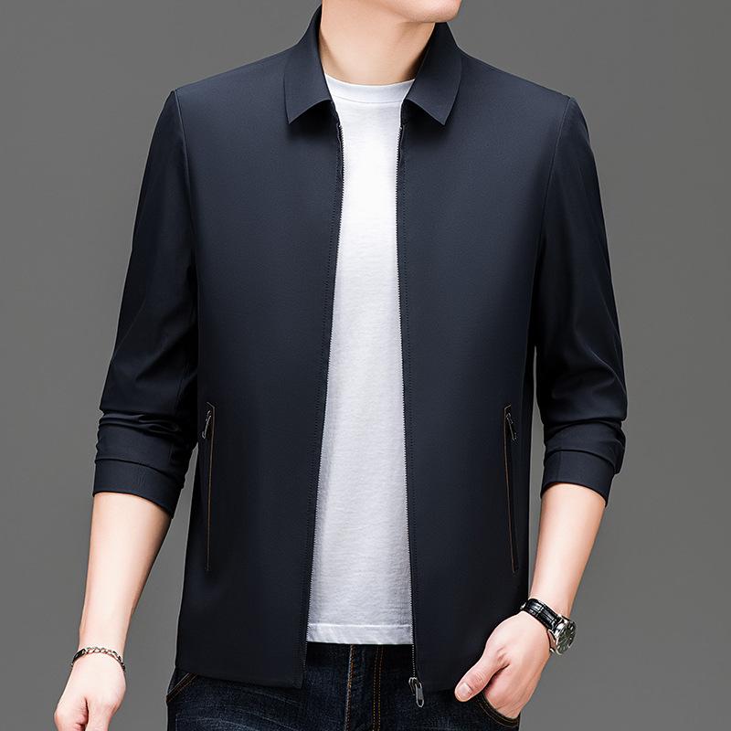 ジャケット 男性用 紳士服 ビジネス カジュアル 防風 アウター ポリエステル 無地 長袖 ブルゾン ジャンパー 秋服 春秋