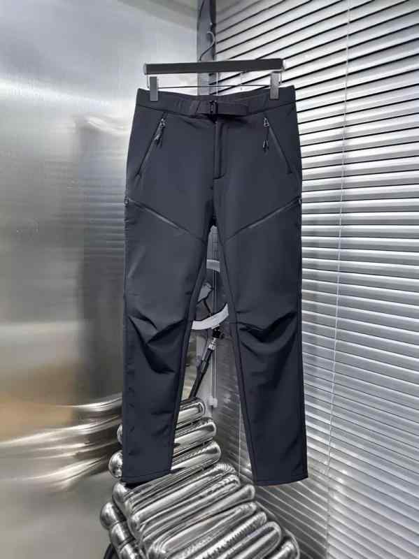 パンツ 男性用 アウトドア ワークパンツ ロングパンツ スリムフィット 防水 ポリエステル 秋 ブラック