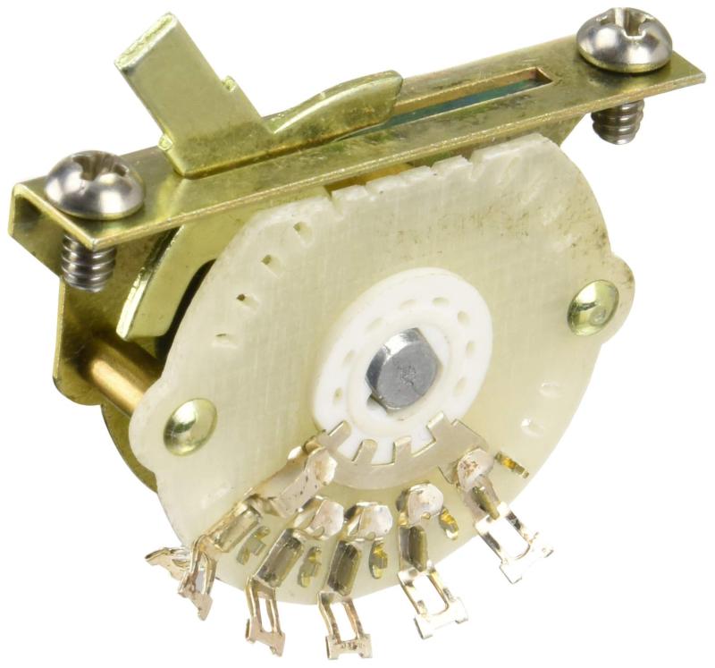 SCUD OAK製レバースイッチ 4way 取付ビス付 ノブ別売り ULS-O4W