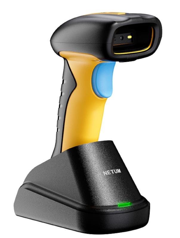 NETUM アップグレード QR 産業用 Bluetooth バーコードスキャナー 充電ドック付き ワイヤレス 2D 1D バーコードリーダー 2500mAh 落下保護 衝撃 防塵 ハンズフリー Windows Mac Android iOS用｜YKsakai